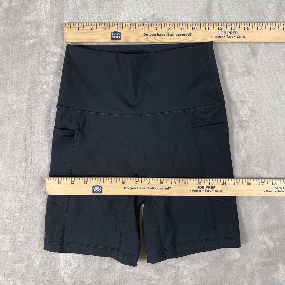 Offline By Aerie Women's Bike Shorts Activewear Athleisure Side Pockets M Black - Picture 5 of 8